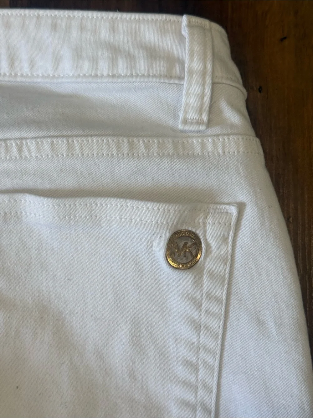 Michael Kors White Skinny Jeans with Zip Pockets